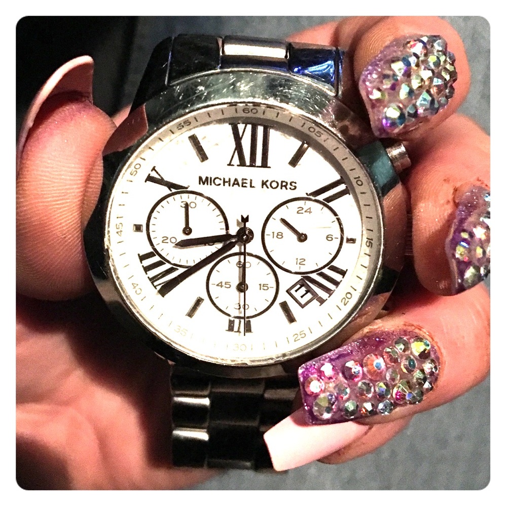*HOT* silver Michael Kors ladies watch.